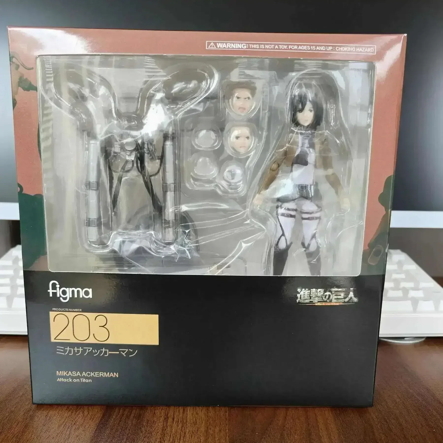 Figma 213 203 207 Aanval op Titans Ackerman Actie Anime Figura Kawai Eren Jaege Mikasa Ackerman De Gepantserde Figuur Pop Speelgoed