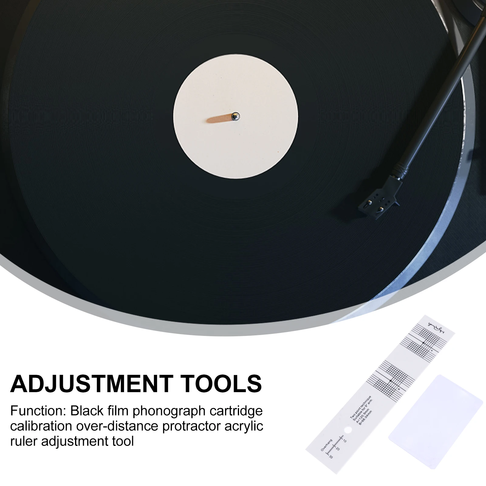

1 Set Vinyl Phonograph Alignment Tool Acrylic Record Player Measurement Ruler Clear Scale Lightweight Music Equipment