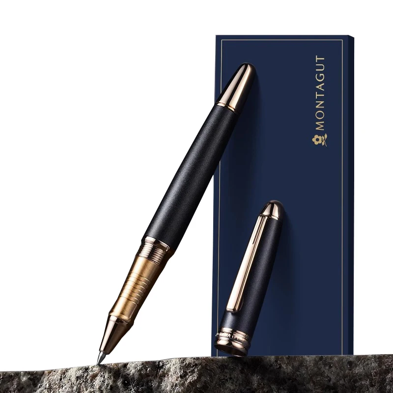 

Montagut Business Iridium RollerBall Pen Golden Trim Writing Ink Pen Optional With Gift Box For Office & Home School Supplies