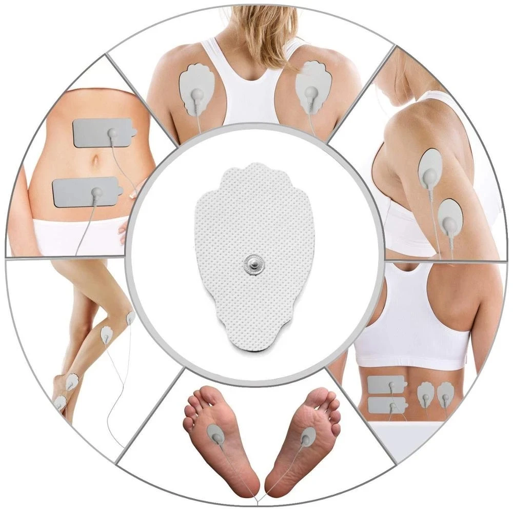 Electrostimulation Patch EMS Electrode Muscle Stimulator Pads For Acupuncture Physiotherapy Tens Machine Conductive Gel Reusable