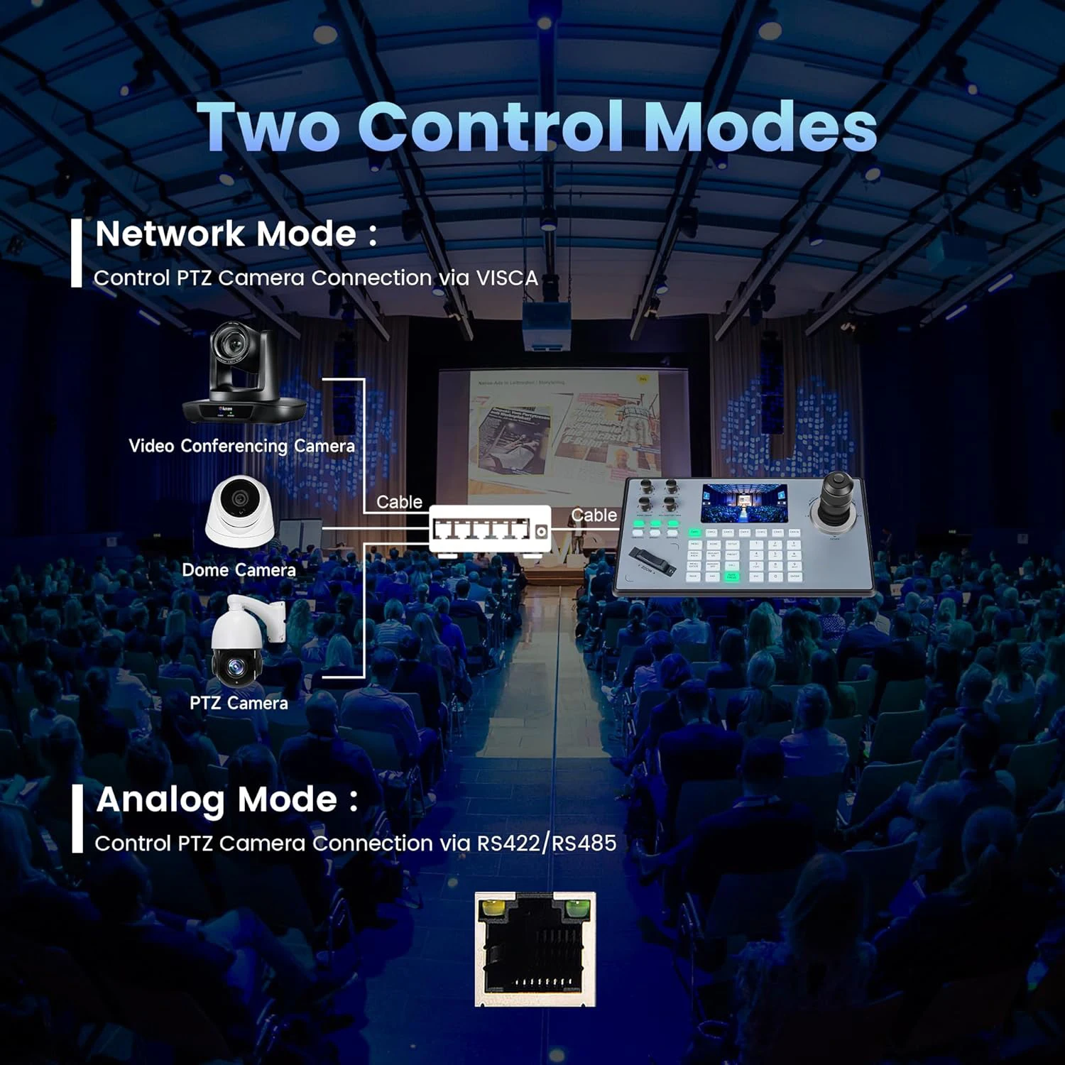 Grupo de conferencias Popular TEVO-VHD630A + KB200PRO PTZ 30x cámara con Zoom óptico cámara IP controlador de Joystick sistema de videoconferencia