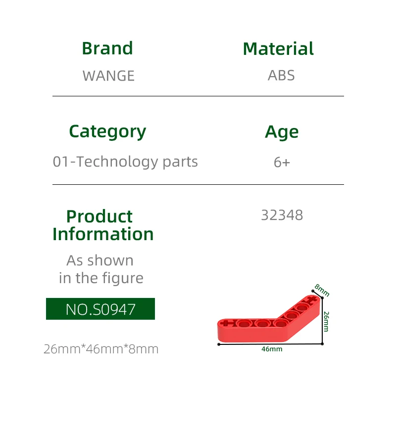 Wange56Pcs/lot NO.32348 thicktebal 1x7 (4/4) aksesoris warna Moc blok bangunan kompatibel dengan mainan bata DIY