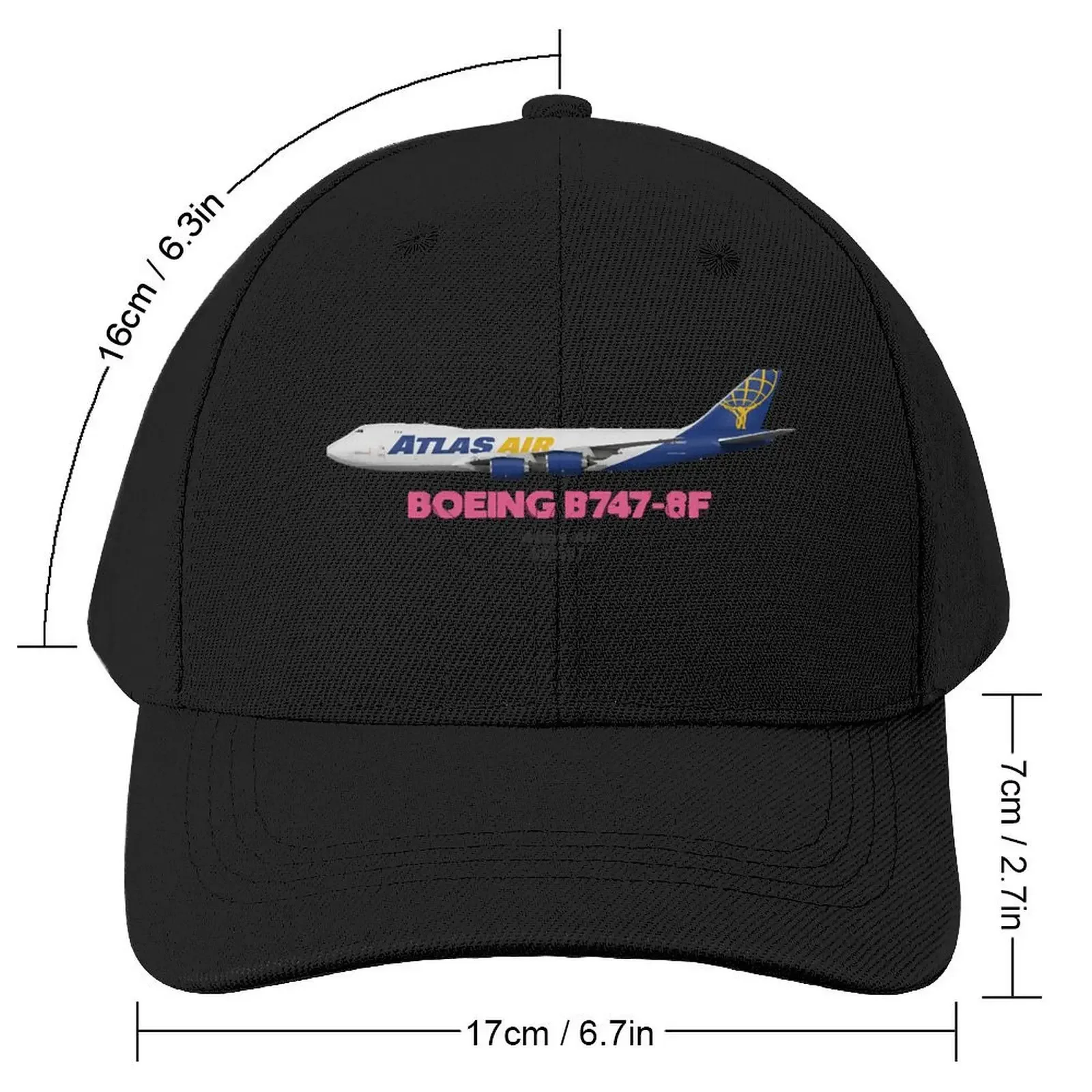 Boeing B747-8F - Atlas AirCap Baseball Cap Mountaineering Hat Baseball Cap For Women 2024 Men's image 2
