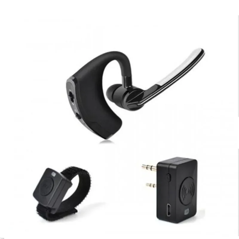 Handsfree Earphone nirkabel Bluetooth PTT, Headset Headphone nirkabel Speaker mik untuk BaoFeng UV-82 UV-5R Radio Walkie Talkie