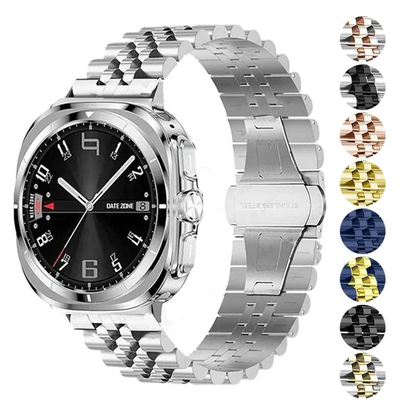 

Business Metal Bracelet For Samsung Galaxy Watch 7Ultra 47mm Stainless Steel Strap f or Galaxy Watch Ultra Accessories Wristband