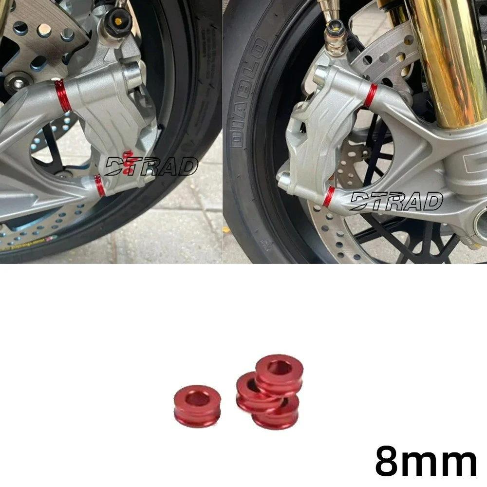 

8mm Spacers for Radial Brake Calipers Set of 4 Aluminum Alloy Flat Washers Gasket for yamaha for honda for suzuki for ducati