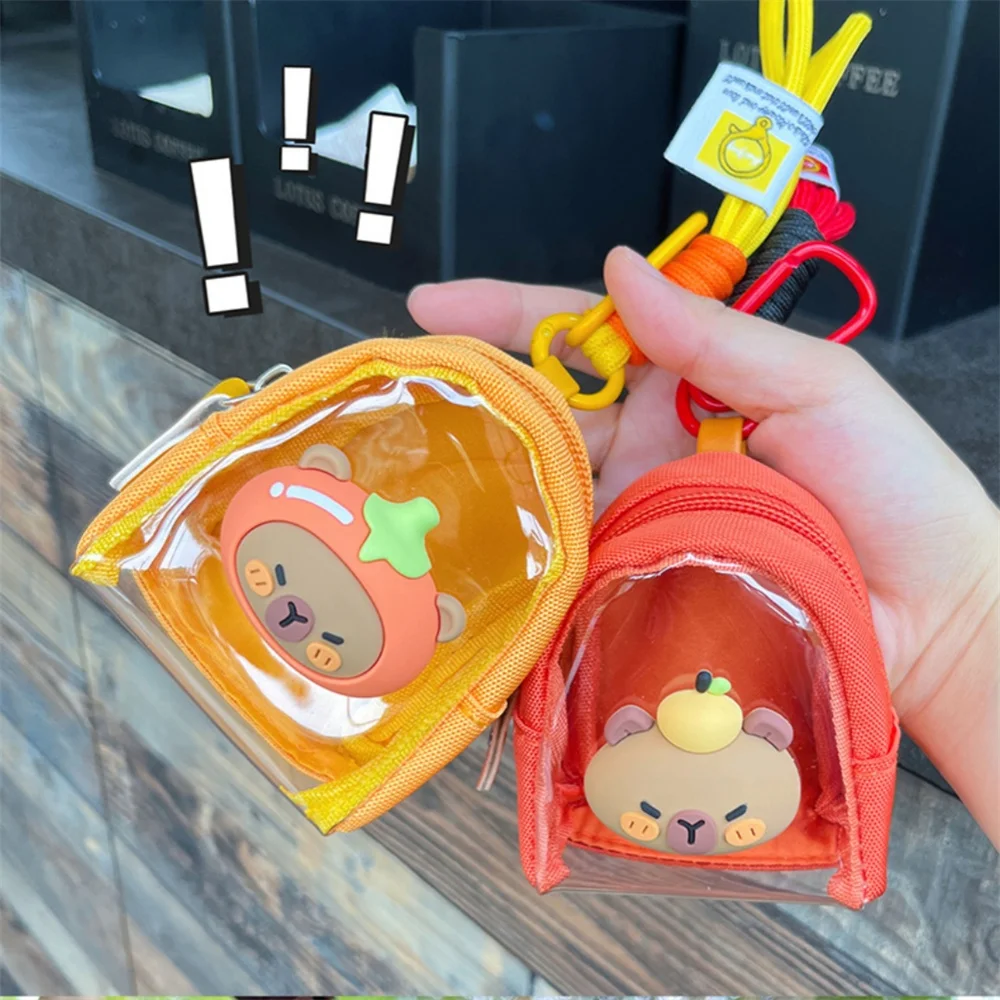 Cute Animal Coin Wallet Compact Coin Purse Mini Storage Bag Safe Closure Transparent Coin Purse For Daily Use Handbag Gifts