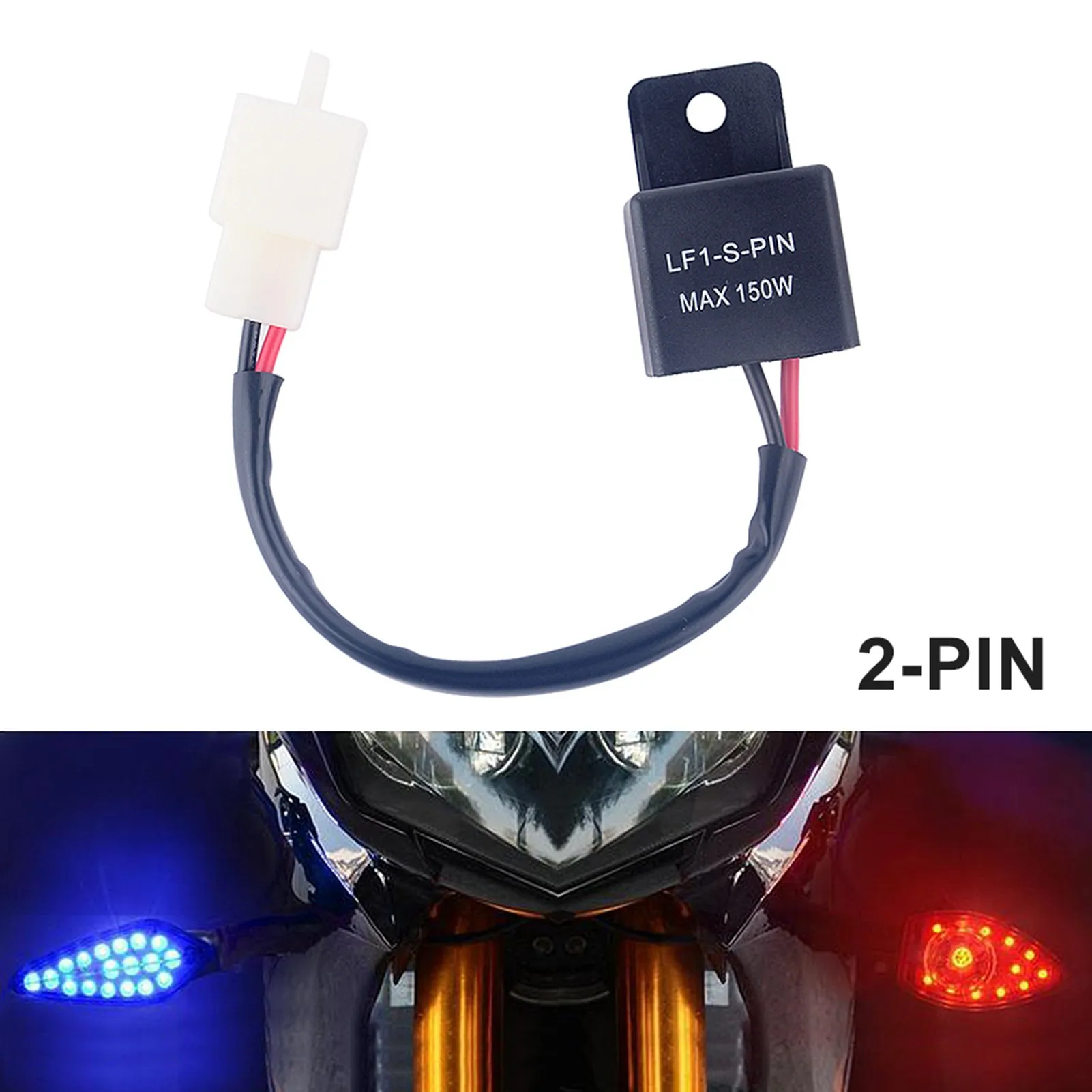 Motorrad-LED-Blinkrelais, quadratisch, blinkend, Motorrad-LED-Leuchten, Blinker, 12 V, für Kawasaki/Yamaha – Detail 1