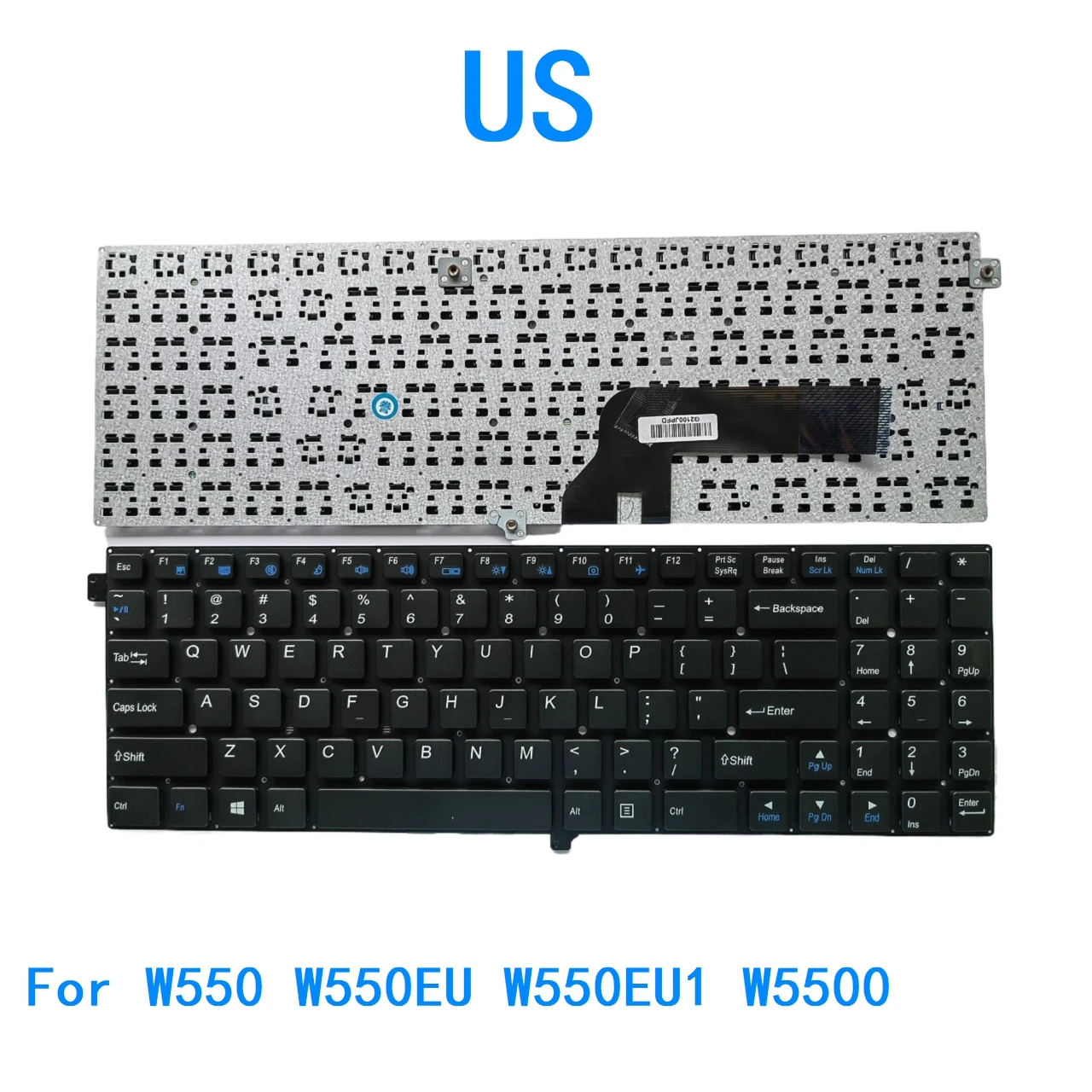 Nuevo teclado en idioma estadounidense para CLEVO W550 W550EU W550EU1 W5500 teclado de repuesto para PC portátil