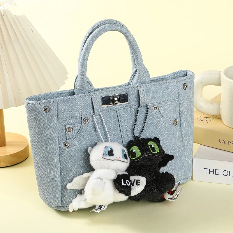 Genuíno clássico anime pequenos pingentes chaveiros de pelúcia desdentado bonecas animais de pelúcia presentes de aniversário de natal para crianças