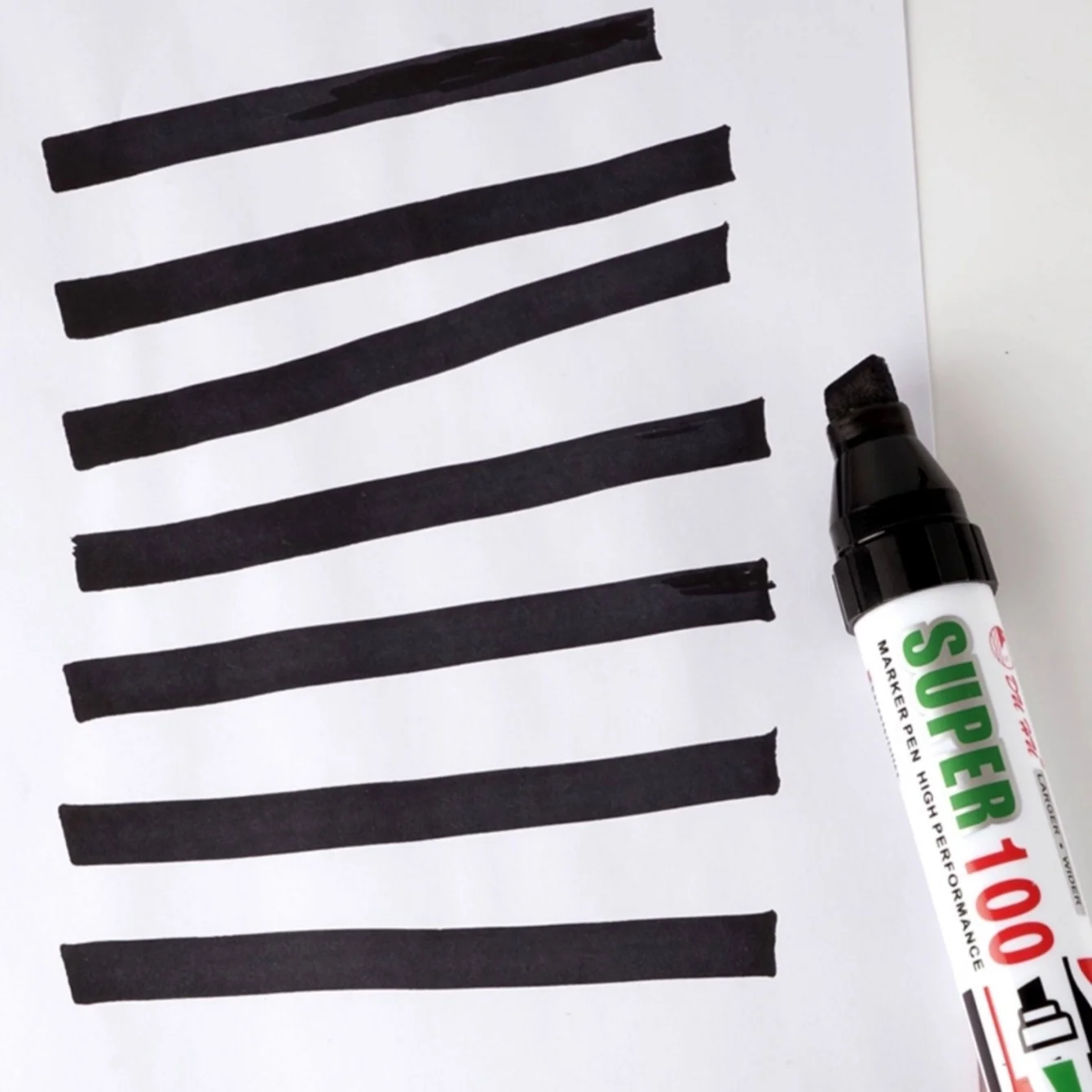 1/3 Stück Jumbo Permanentmarker mit extra breiter Keilspitze, wasserfest und wischfest, zum Schutz vor Identitätsdiebstahl und Dokumentenschutz, A7990 – Detail 3