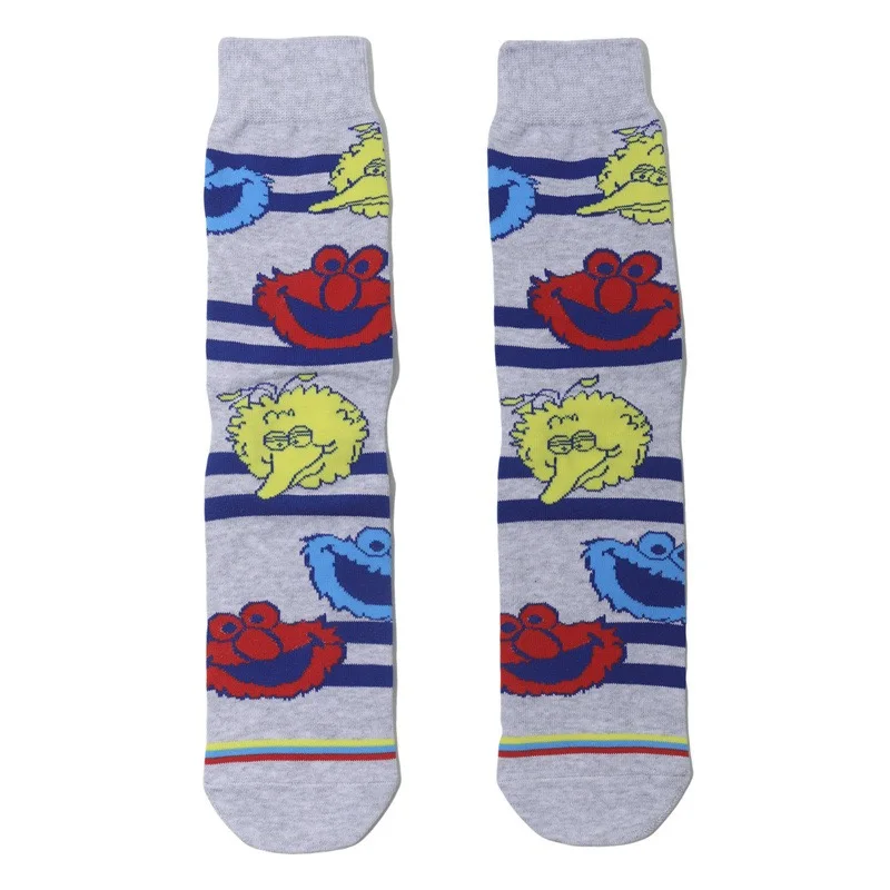 Street Socks Rote Elmo Blaue Cookie Guy Gelbe Big Bird Cosplay Baumwoll-Personalitätssocken Trendige Strümpfe Stricksocken Weihnachten – Detail 8
