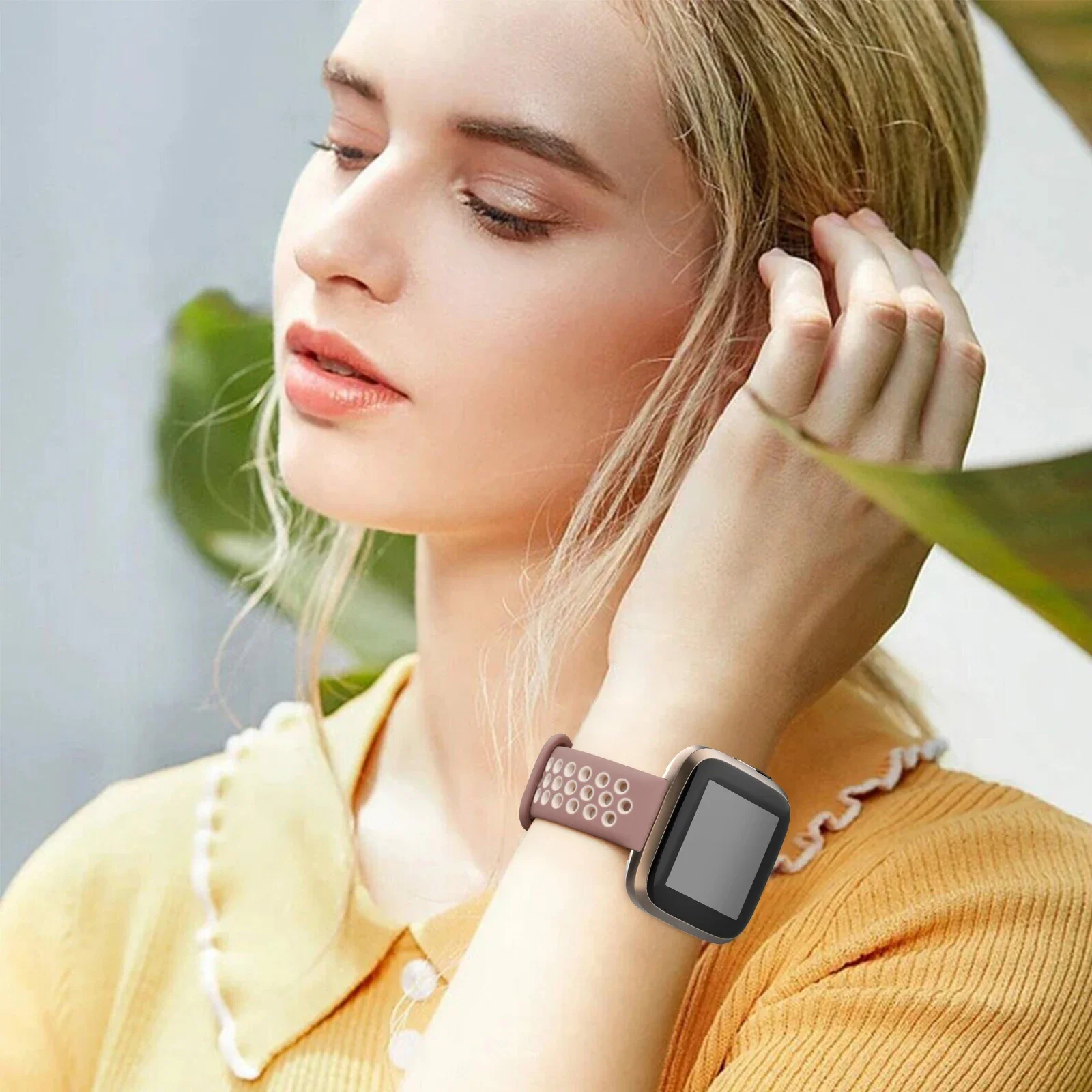 Correa de silicona para reloj inteligente Fitbit Versa1/Versa 2, pulsera deportiva suave para Fitbit Versa Lite