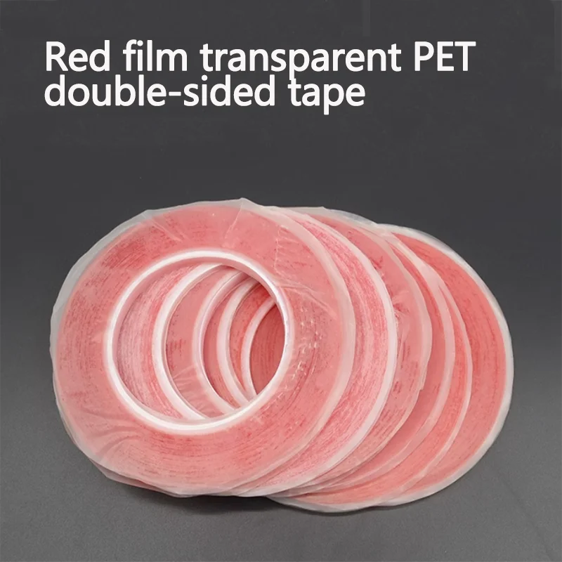 

PET double-sided tape red film thin transparent stick mobile phone screen mirror mobile phone adhesive strong stick