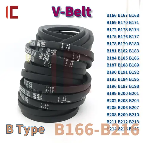 B Type Belt V-Belt B166 to B216 for Automotive Agricultural Machinery V Belt Rubber Belt B Type Drive Belt B Type Triangle Belt