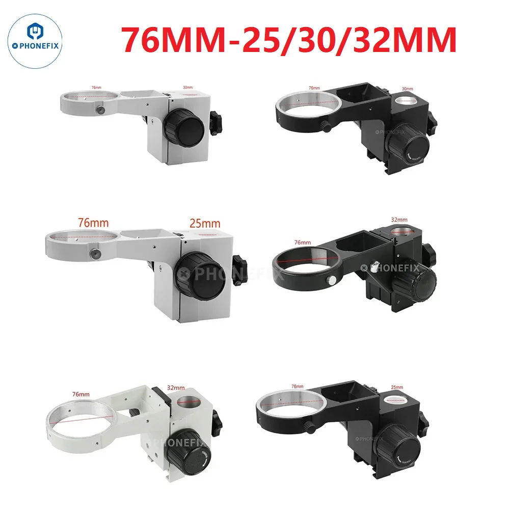 Microscópio Ajustável Head Holder Focando Bracket Focando Holder Braço Stand Fixture Instalar o Diâmetro 76 mm 32 mm 30 mm 25 mm
