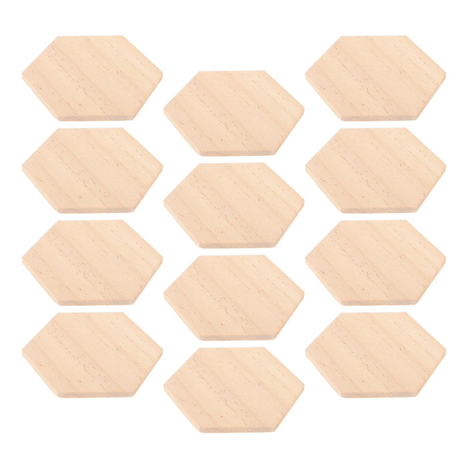 25 Pcs/Pack Wooden Hexagon Slices Blank Name Tags without Hole Gift Tags for Party Wedding Home Decoration(9 CM)