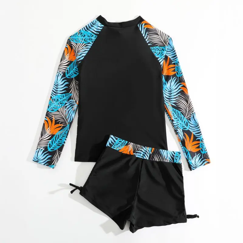 Costume da bagno per bambina, due pezzi, con pantaloncini, costume da bagno, costume da bagno per bambini, protezione UV estiva, costumi da bagno ﻿