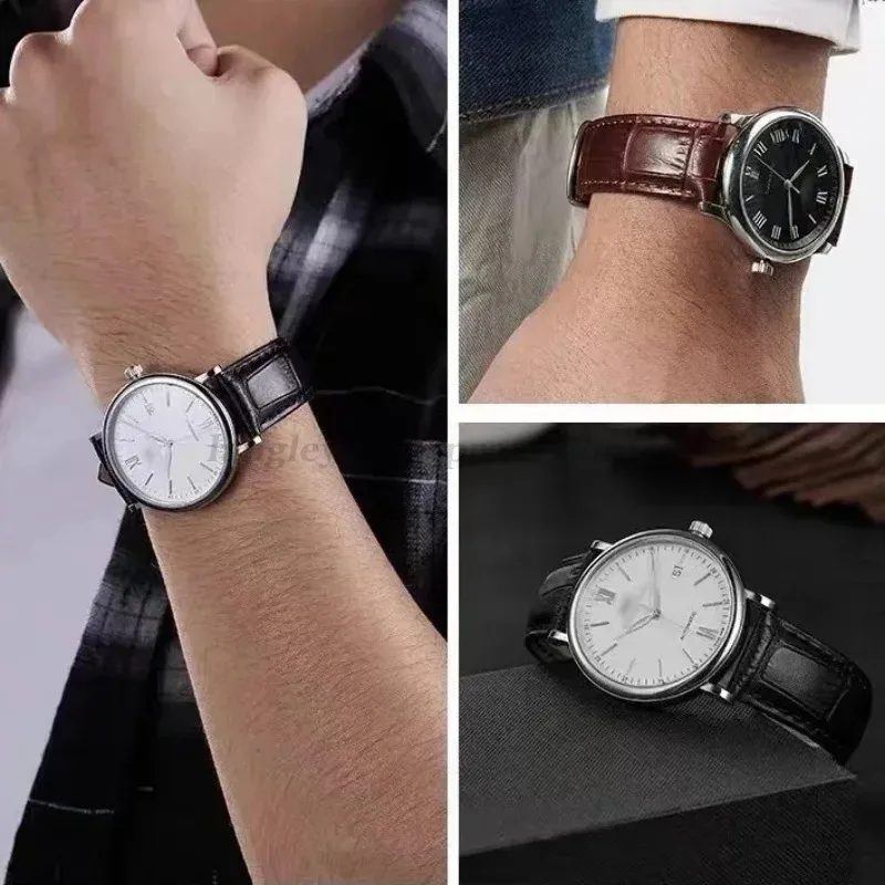 Ремешок из натуральной кожи 14/16 мм, 18 мм, 20 мм, 21 мм, 22 мм, 24 мм, ремешок для часов с коробкой, застежка-бабочка, сменный браслет, аксессуары для часов