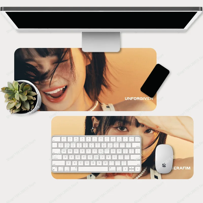 Singer Chae Won Ablum UNFORGIVEN Mousepad Gaming Mouse pad Gamer Pc Accessories Deskmat Keyboard Mat Desk Protector Mause Pads