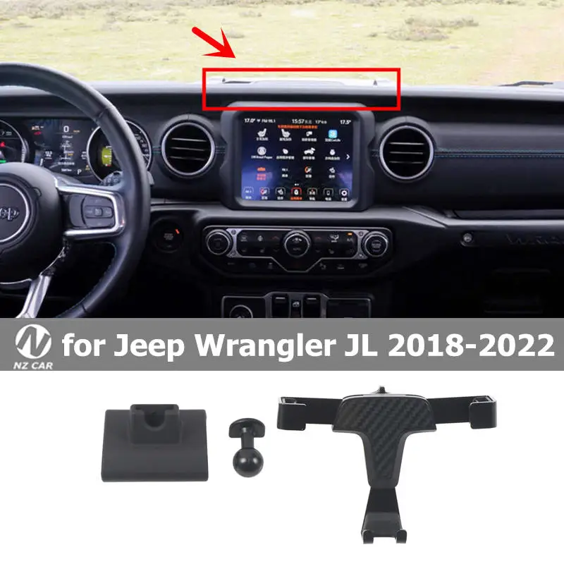 Phone Holder for Jeep Wrangler JL 2023 2022 2021 2020 2019 2018 Air Vent Mount Mobile Phone Bracket Stand Support Accessories