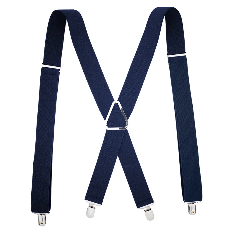 High Quality Men Women Solid Colorful Elastic Suspenders