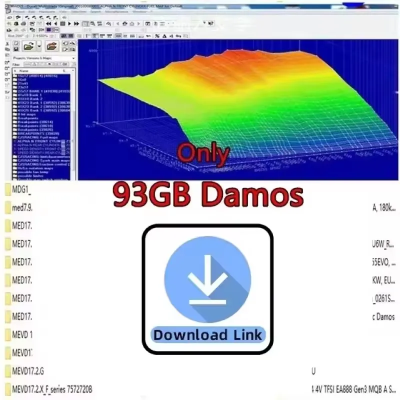 2025 Hot!  Best selling 93GB WINOLS DAMOS Big Archive Damos Mappacks for Winols Software Chip Tuning Maps All data maps file