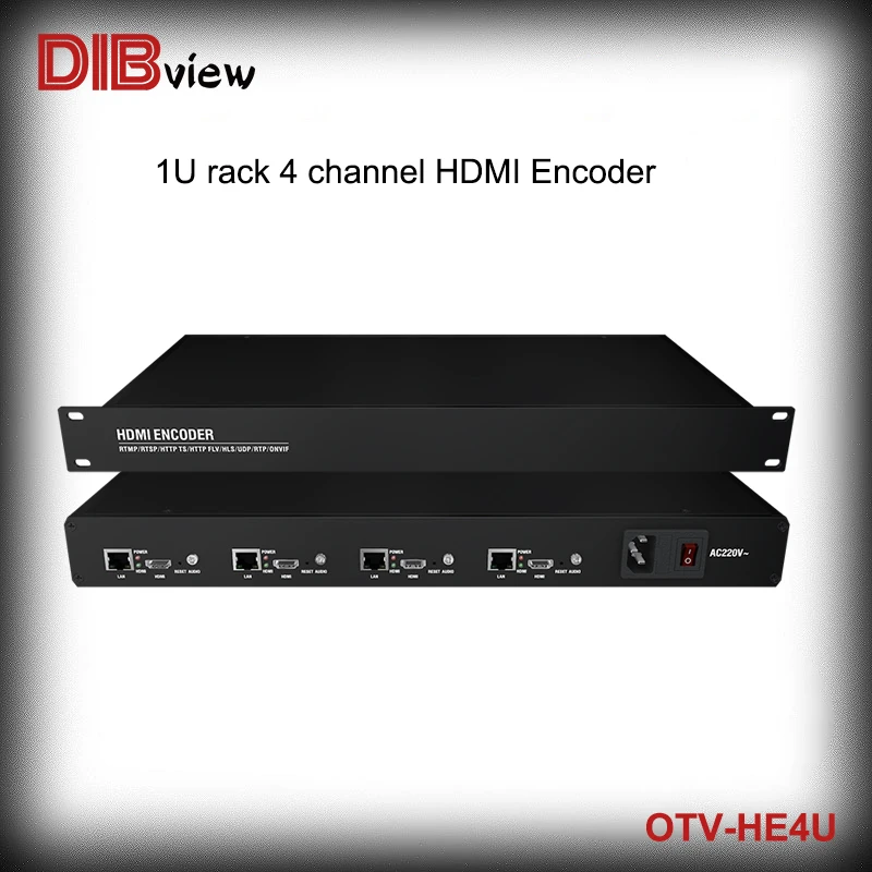 4-Channel 1U Rack H.265 H.264 HDMI Audio and Video Network HD IP TV Encoder