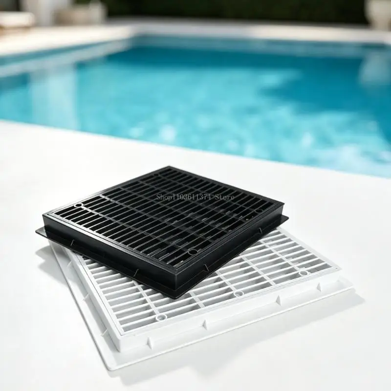  Square Main Drain High Strength ABS Texture Pool Drainer Cover Replacement Part Suitable for Safe Swimming Pool Use