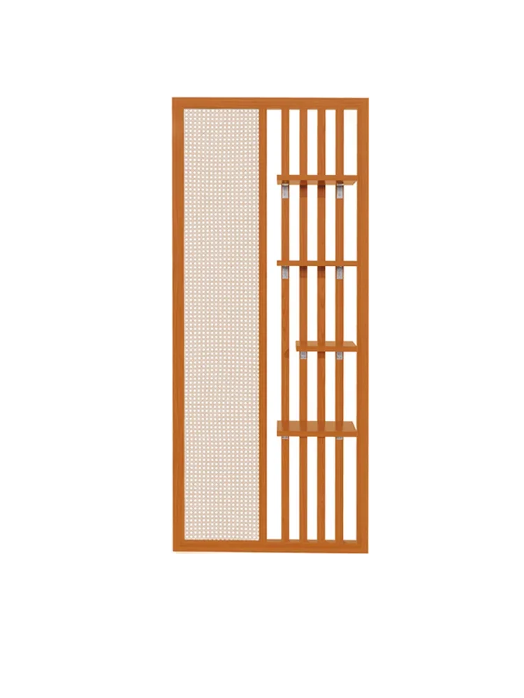 

Customized solid wood screen, new Chinese style partition, modern and simple Changhong glass living room,