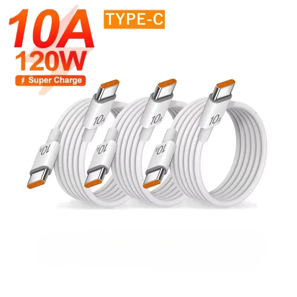 

120W Car Audio Charge Cable 10A PD Dual Type C Super Fast Charging Data Cable Car Speaker Charge Accessories for Samsung iPhone