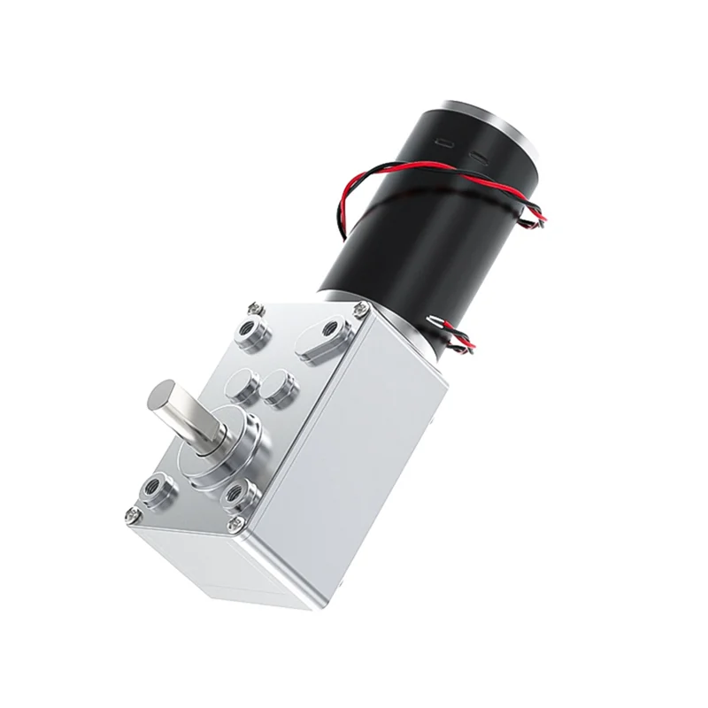 ABKP-Worm Gear DC Micro Motor 12V โครงสร้างโลหะ-กําลังสูง,สามารถย้อนกลับได้,Self-Locking