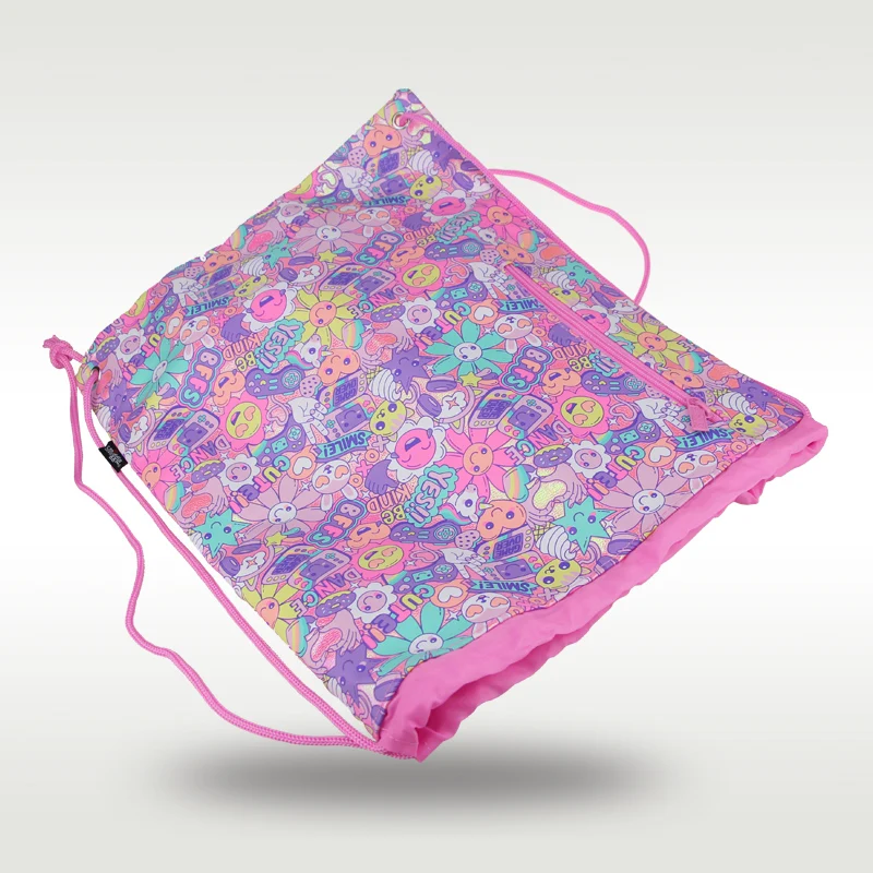 Smiggle-mochila de alta calidad para estudiantes, bolsa versátil con cordón, Rosa bonita, girasol, original de Australia, Gran oferta