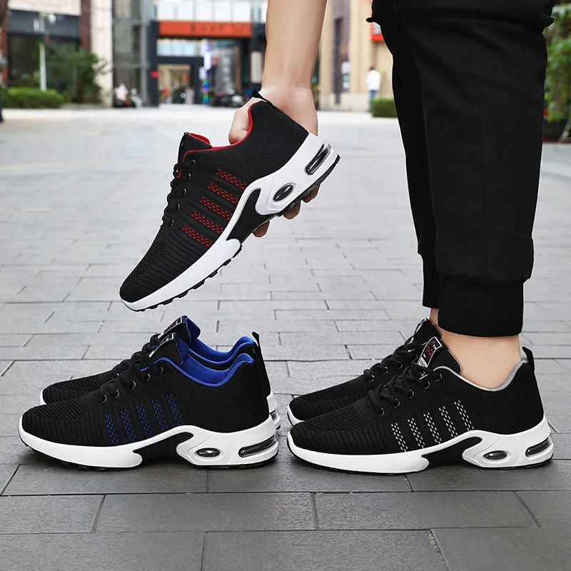 New Classic Striped Sneakers Men's Casual Wedge Sports Shoes Male Comfortable Autumn Trainers Boys Student Hiking Travel Sneaker