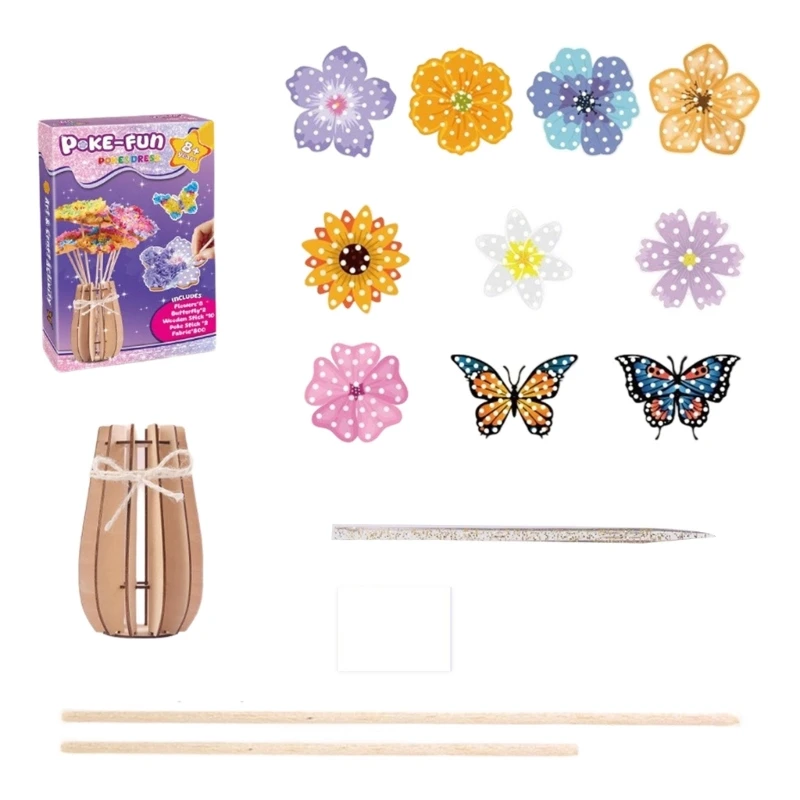 Interactive Art Craft Machine For Children Handmade Bouquet Weaving Activity Gift 15UB