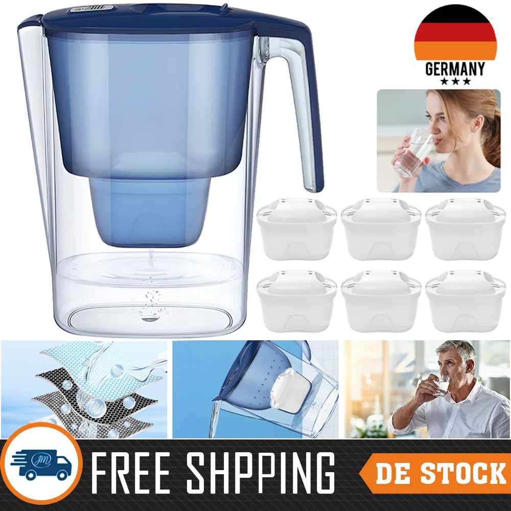 Filtro domestico Bollitore 6 Dispositivo filtro Carbone attivo Depuratore d'acqua Cartucce filtranti Sostituzione Filtro acqua non tossico 3.6L