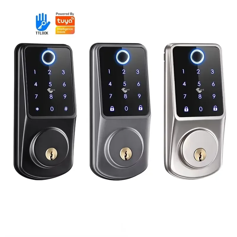 TTLock Smart Door with American Standard BLE Wifi APP Remote Unlock Fingerprint & RFID Card Compatibility