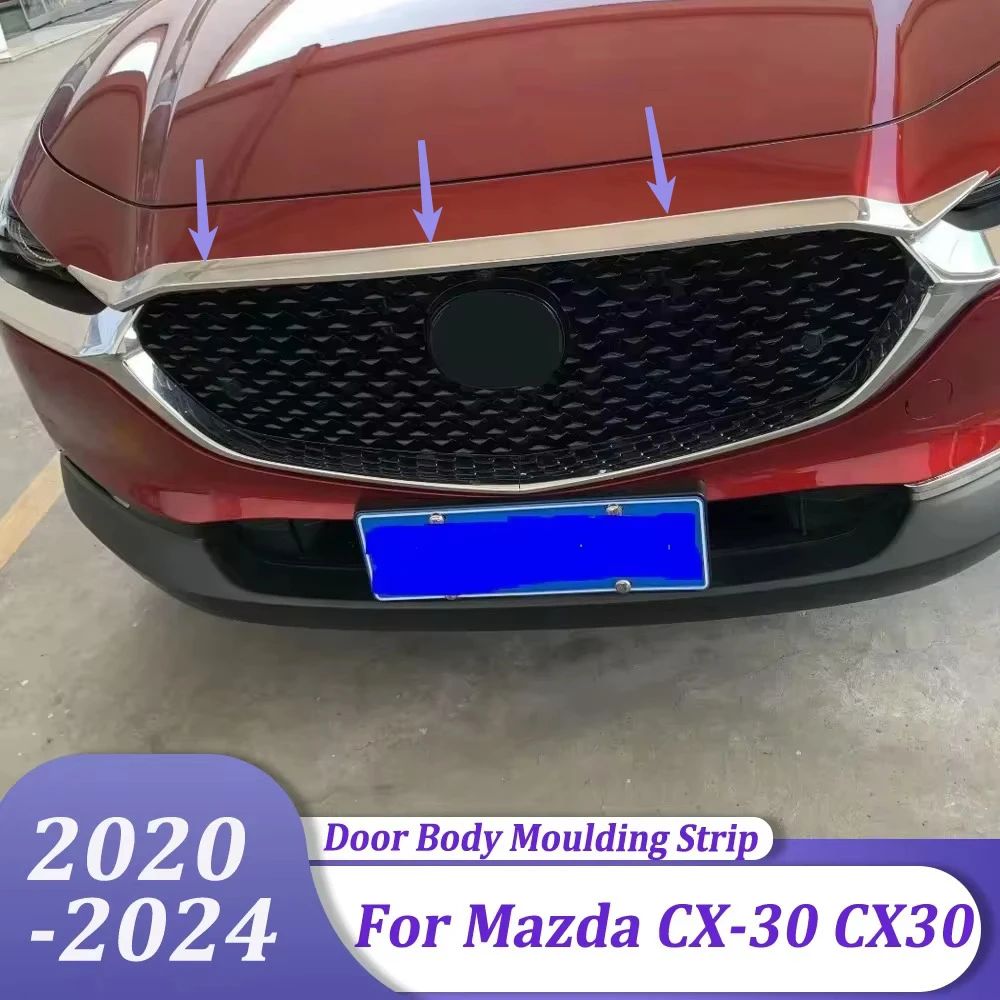 

Car Exterior Styling Accessories Front Engine Machine Grille Hood Cover Trim For Mazda CX-30 CX30 2020 2021 2022 2023 2024