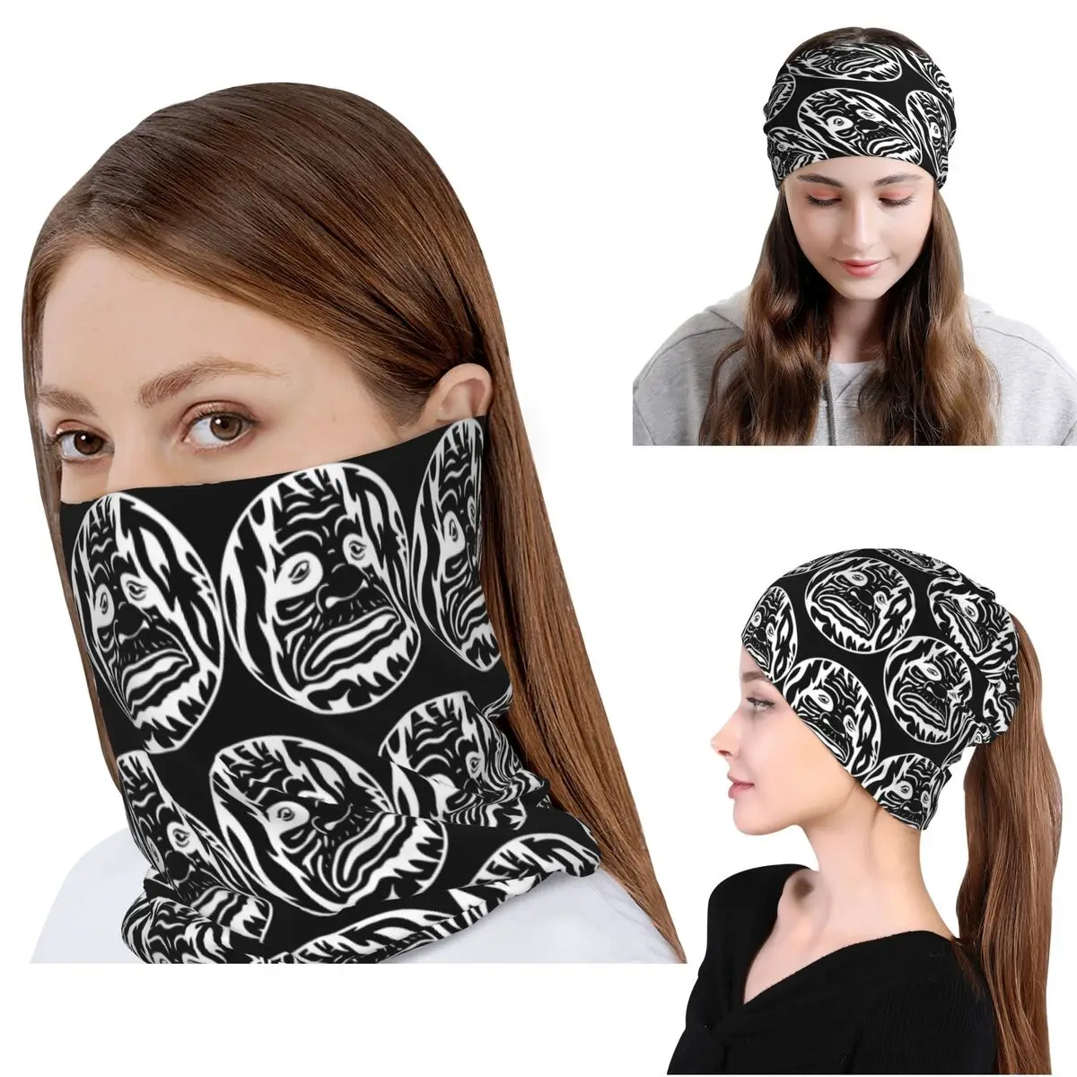 Cartoon The Big Lez Show Merch Logo Bandana Halsbedeckung Maske Schal Mehrzweck-Gesichtsmaske Mütze für Männer Frauen Erwachsene Winddicht