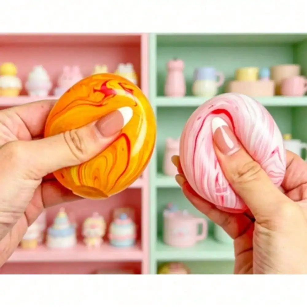 

Same Style Flow Pattern Egg Maltose Squishy Toy, Easter Slow Rebound Stress Relief Squeeze Toydan