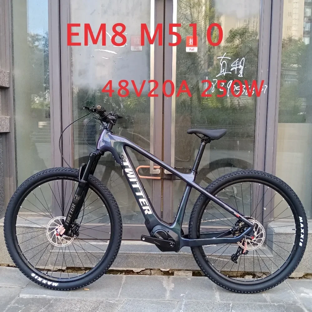 

TWITTER EM8 NX-11S M510-36V20A48V15A-250W 27.5/29er e bike T900carbon fiber electric assisted mountain bike hydraulic disc brake