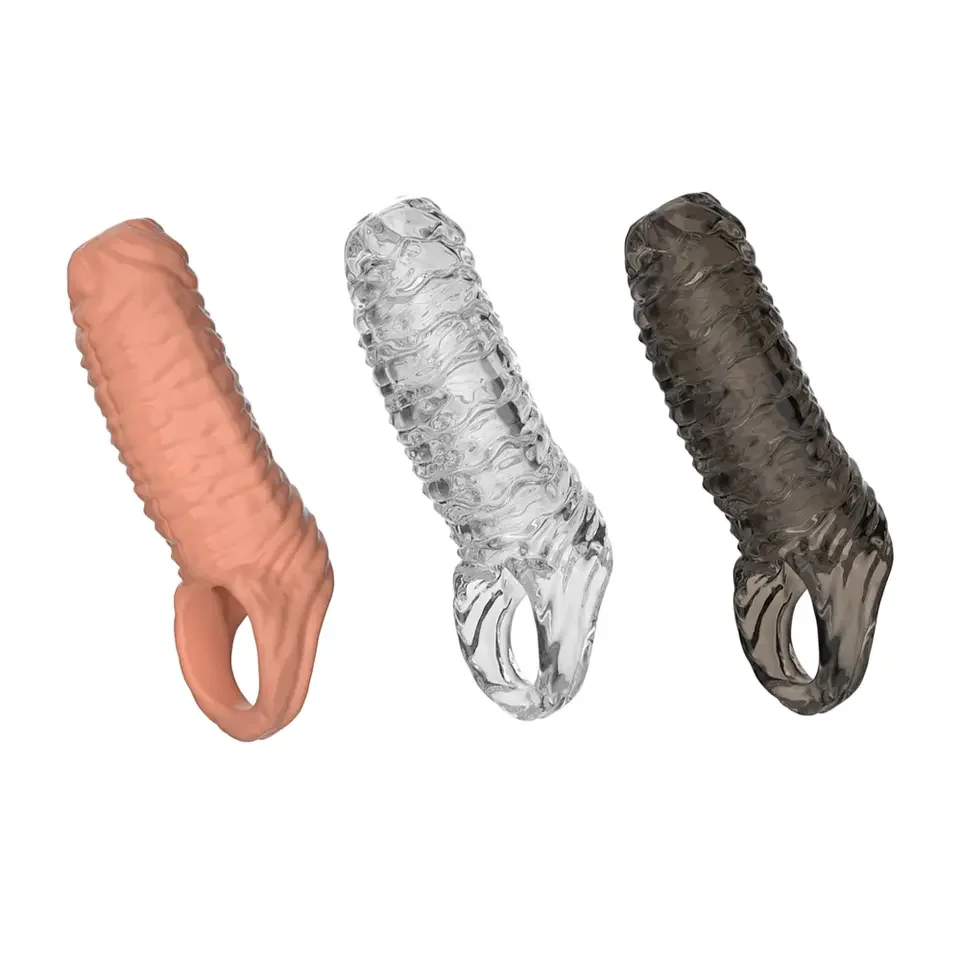 Soft TPE Cock Ring Male Penis Sleeve Reusable Sex Toys for Men Ejaculation Delay Adult Products Couples Flirting Adult Games