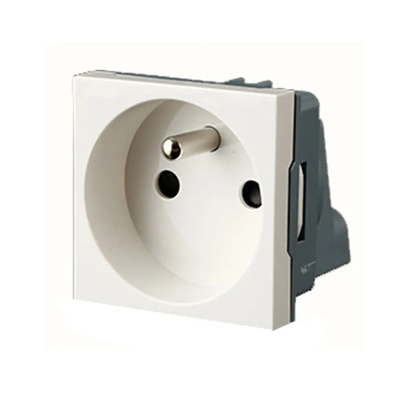 Universal White 45*45MM Screw Wire Embedded UPS PDU Power Socket 10/13/16A AU EU US UK Desktop Receptacle AC Panel Module Outlet