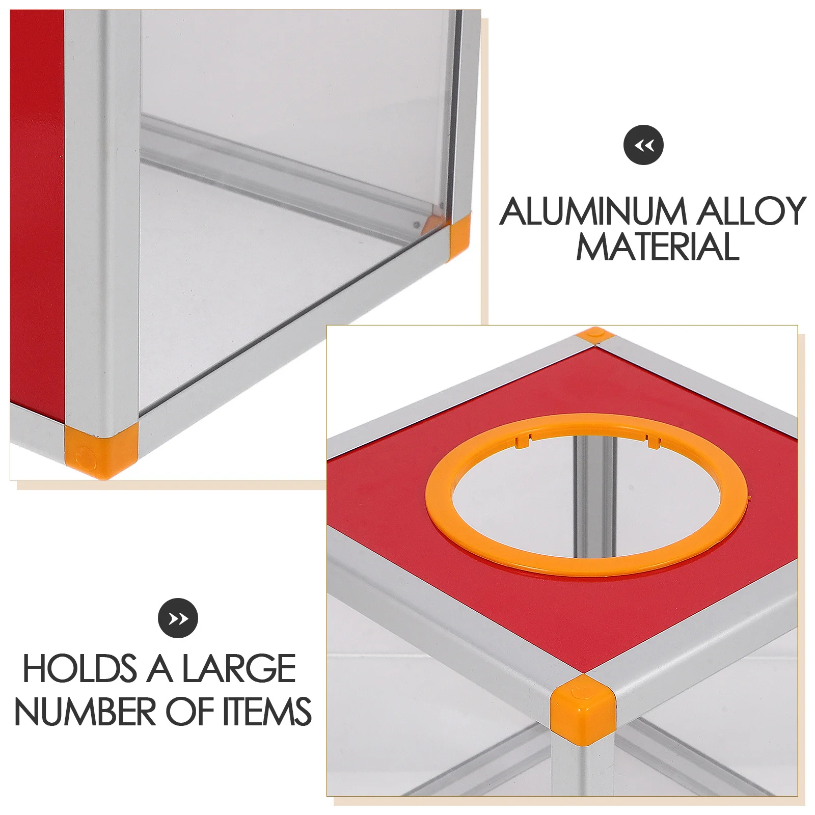 20 سنتيمتر صندوق السحب الأحمر متعدد الوظائف التبرع التصويت اقتراح تركيب الصندوق الرسم جائزة حامل التذاكر سبائك الألومنيوم