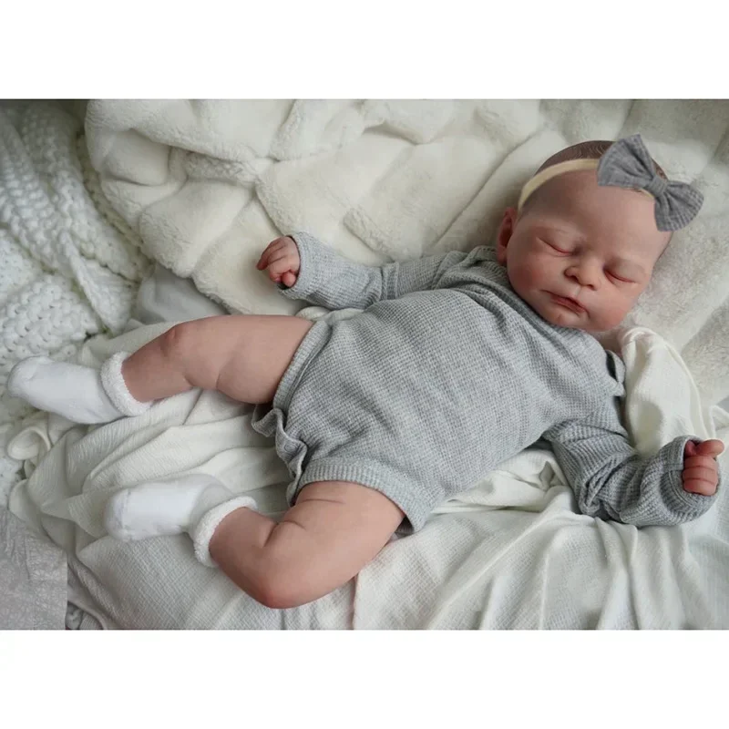 50cm Reborn Baby Doll Timothy Soft Lifelike Newborn Baby Hand Painted 3D Skin with Visible Veins Muñecas Bebes Reborn Juguetes