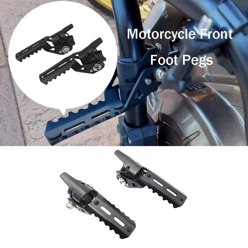 

22MM/25MM Motorcycle Highway Front Foot Pegs Folding Footrests Clamps for BMW R1200GS LC 2004-2022 F750GS F850GS ADV 2018-2022