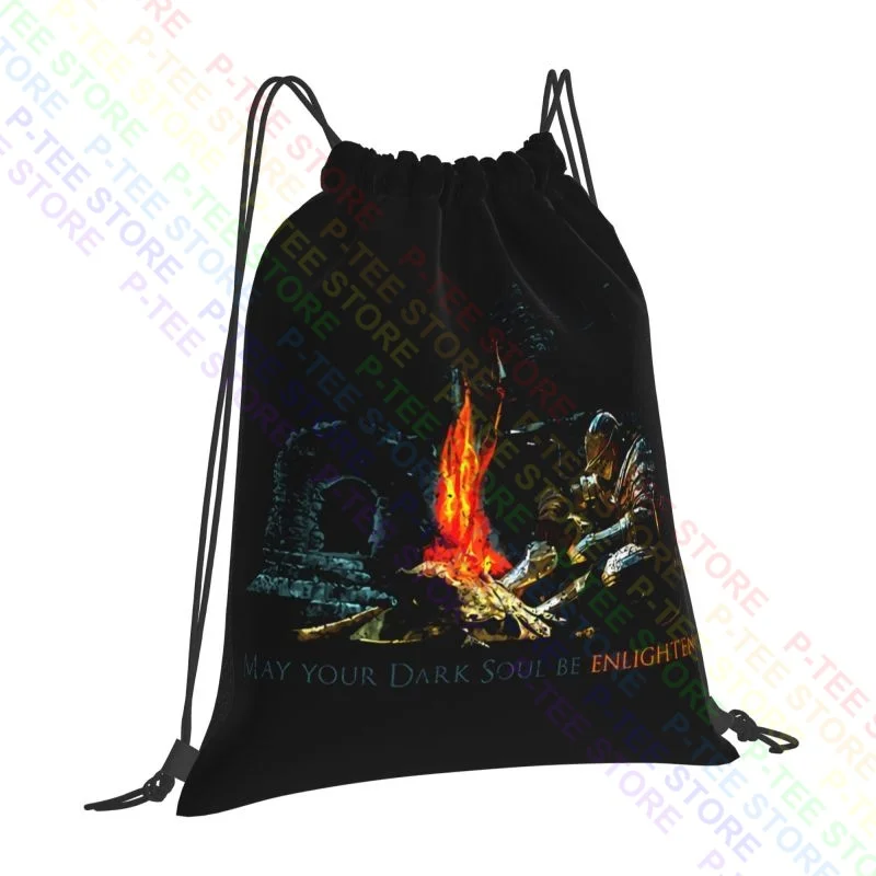 Enlightened Dark Drawstring Bags Gym Bag Gym Softback Shopping Bag Riding Backpack