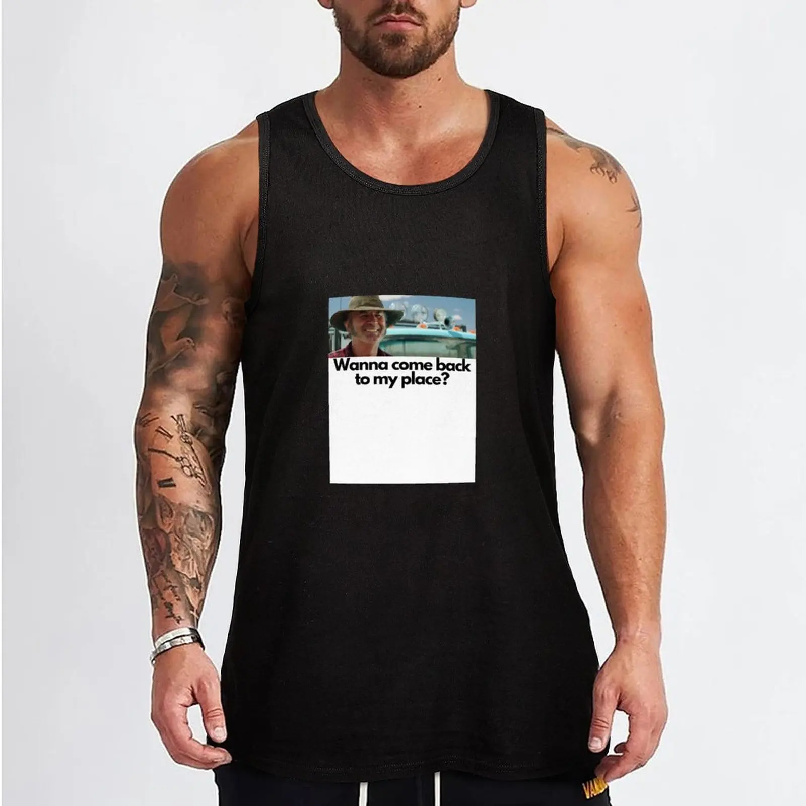 Wanna come back to my place? Tank Top men gym clothing Sports clothing clothes for men