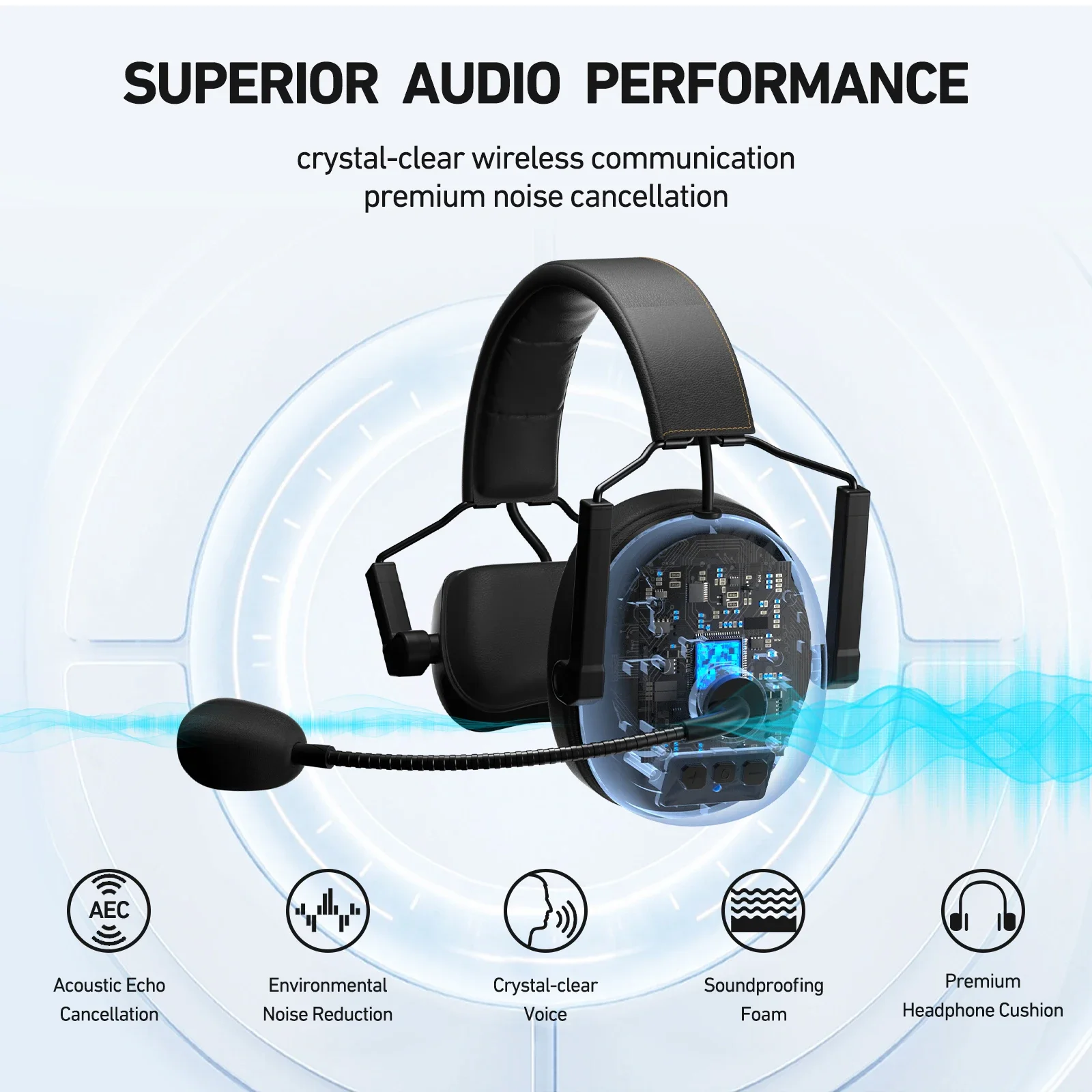 

CAME TV Kuminik8 Noise Cancelling 2 Way Wireless Intercom System Headset For TV Film Production And Car Racing RC