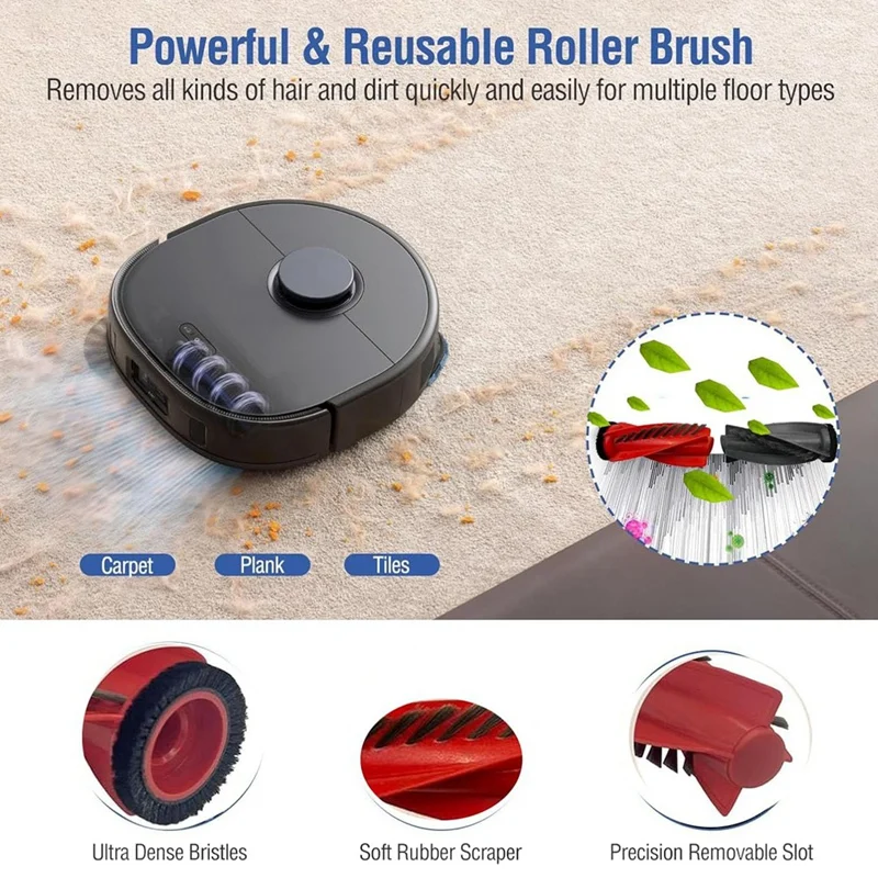 Abae-kit de acessórios para roborock qrevo curva qrevo borda robô aspirador de pó principal escova lateral filtros mop almofadas sacos de pó